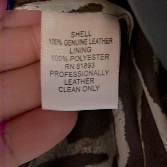 Vintage DENIM & CO Blue Leather Blazer - Picture 7 of 9